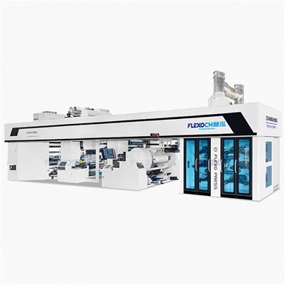 Flexo drukas mašīna bez pārnesumkārbas